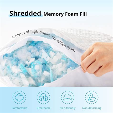 EGOHOME Cooling Shredded Memory Foam Pillows for Hot India | Ubuy