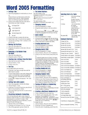 Amazon.in: Buy Microsoft Word 2003 Formatting (Intermediate) Quick ...