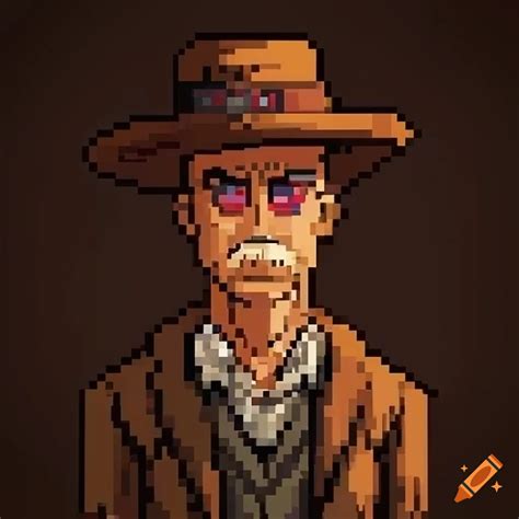Pixelart of an old west eye doctor