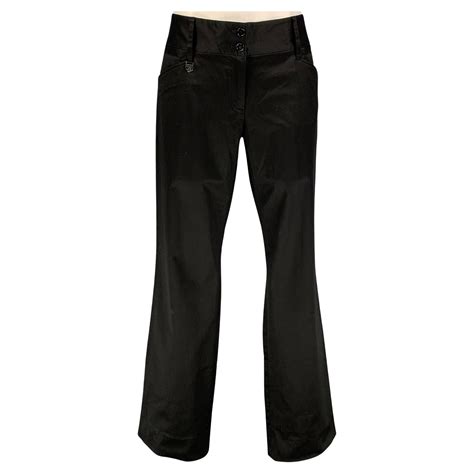 DOLCE and GABBANA Size 8 Black Cotton Blend Low Rise Dress Pants For ...