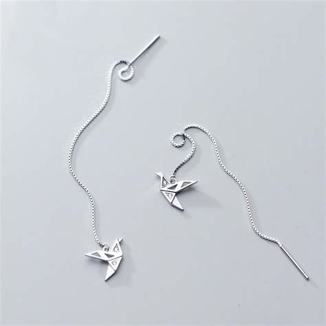 Shop Origami Long Chain Earring | Bird Earring – Blinglane