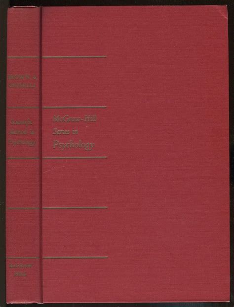 Scientific Method in Psychology (Psychology S.) : Brown, Clarence W ...