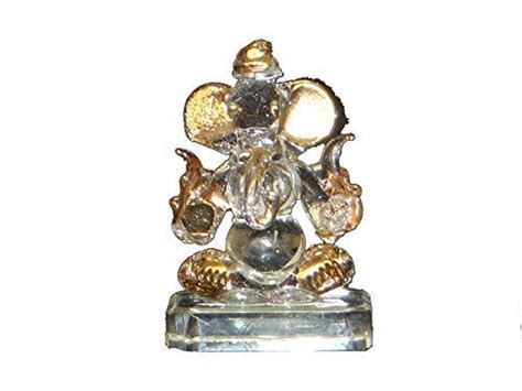 Crystal Two Side Facing Ganesha Car Dashboard Decor Idols : Amazon.in ...
