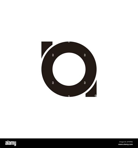 Letter b, q and o circle, outline geometric symbol simple logo vector Stock Vector Image & Art ...