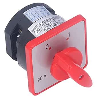 RodiPU Power Switch, PP AC 380V 20A 4KW Changeover Selector Switch 1 ...