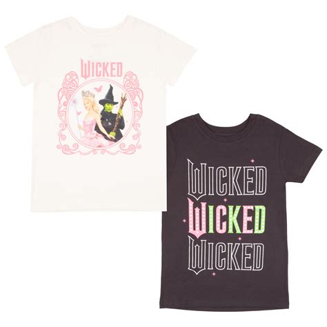 Universal Studio Wicked Musical Girl's Graphic Print T-Shirt 2-Pack ...