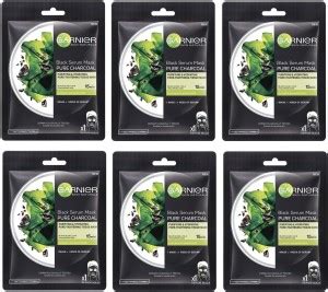 GARNIER Skin Naturals, Charcoal, Face Serum Sheet Mask (Black)-28G ...