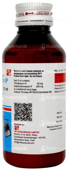 Septran 20040 Mg Suspension 100 Ml - Uses, Side Effects, Dosage, Price ...