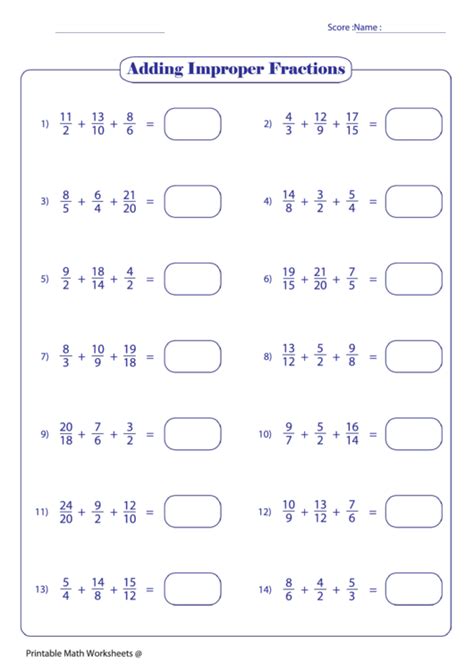 Image result for Addition of Figures of Improper Fraction