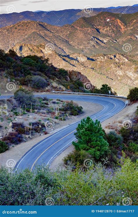 View of Famous Road Mulholland Highway in Southern California, USA ...