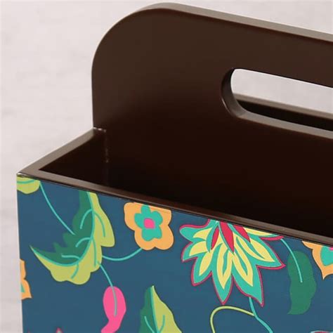 Buy INDIA CIRCUS Cyanic Pop Burst Wooden Printed Cutlery Holder from ...