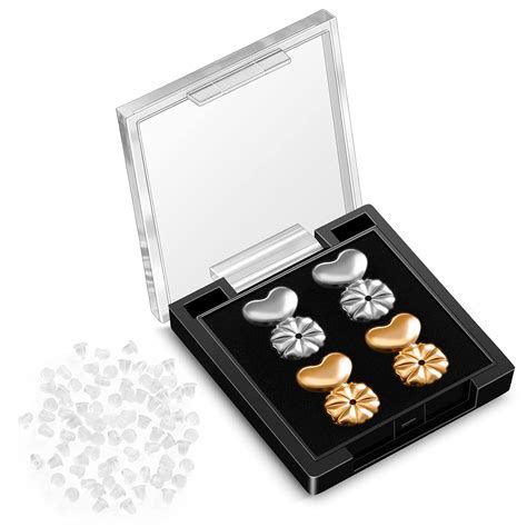 2 Pairs Ear Lifters Earring Backs Lifters for Drooping Ears Heavy Ear ...