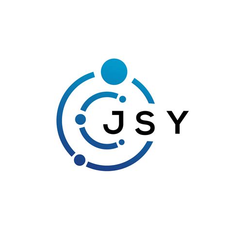 Diseño de logotipo de tecnología de letras jsy sobre fondo blanco. jsy creative initials letter ...