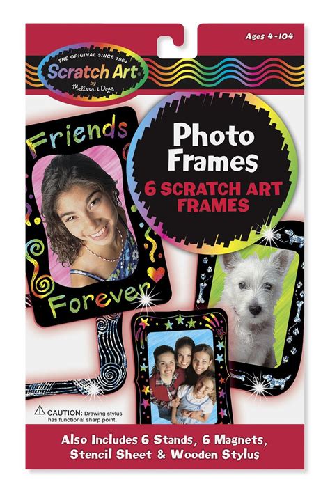 Buy Melissa & Doug Photo Frames Scratch Art Set, Multi Color Online at ...