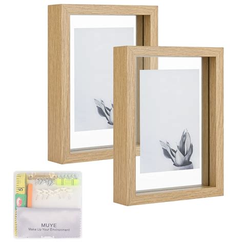 Buy MUYE 5x7 Floating Frame with Double Glass,4x6,3.5x5 Photos for ...