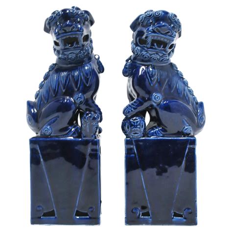 Pair of Antique Chinese Cloisonné Foo Lions For Sale at 1stDibs