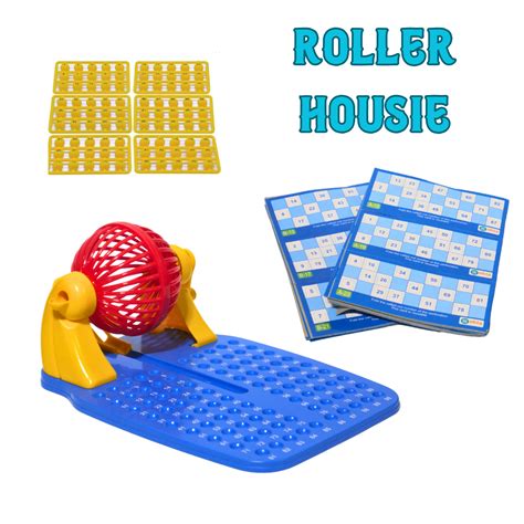 Roller Housie Game Set with 48 Reusable Cards, 90 Numbered Balls (Fami ...