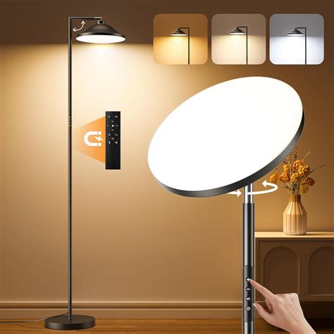 FULSUNT 36W Bright Floor Lamps for Living Room, 2 in 1 LED Torchiere ...