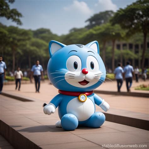 Doreswamy as Blue Anime Robot Cat, PES Chancellor | Stable Diffusion Online