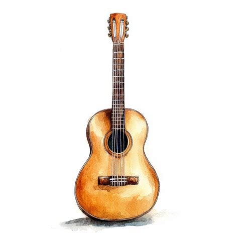 10 Printable Guitar Clipart, Guitar Watercolor, Education Clip Art ...