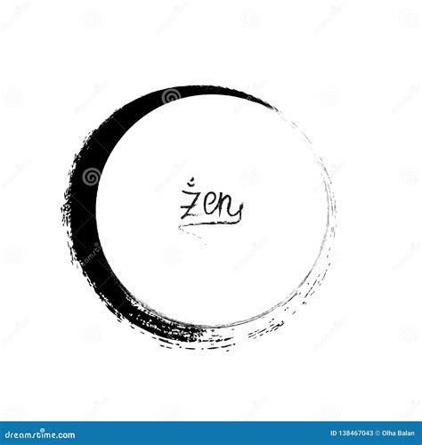 Stroke Enso Zen Symbol stock illustration. Illustration of ethnic - 138467043
