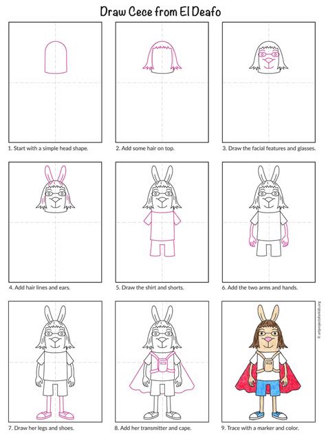 How to Draw Cece from El Deafo: Easy Step-by-Step Art Lesson