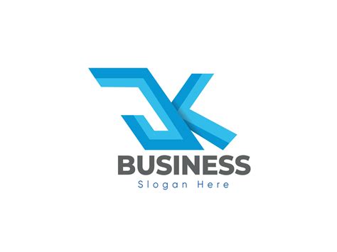 Simple Business Letter J, K Logo Design, White Background And Italic Style Font. Premium Hi ...
