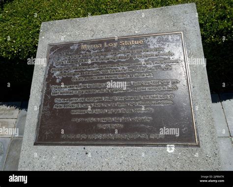 Los Angeles, California, USA 16th August 2022 Actress Myrna Loy Statue ...