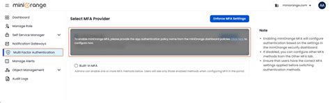 Setting Up MFA | miniOrange Active Directory Tools Admin Handbook