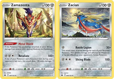 Pokemon Zacian & Zamazenta - 094/159-097/159 - Crown India | Ubuy
