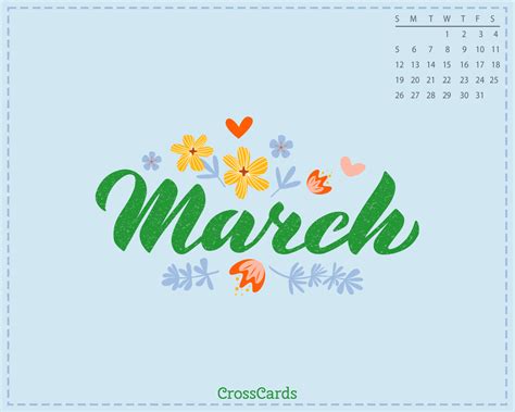 March 25 Printable Calendar - Printable Art and Words