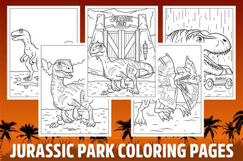 Jurassic Park Logo Coloring Page