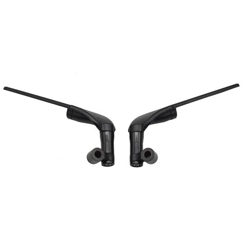 Universal Motorcycle Wing Rearview Mirrors Adjustable Spare Parts Blac ...