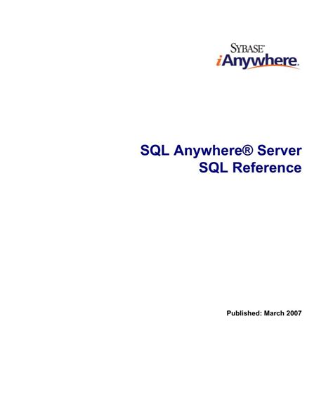 Image result for SQL Anywhere Explained