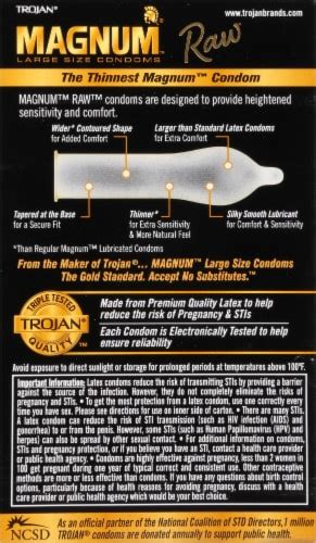 Trojan® Magnum™ Raw™ Large Size Condoms, 10 ct - Kroger