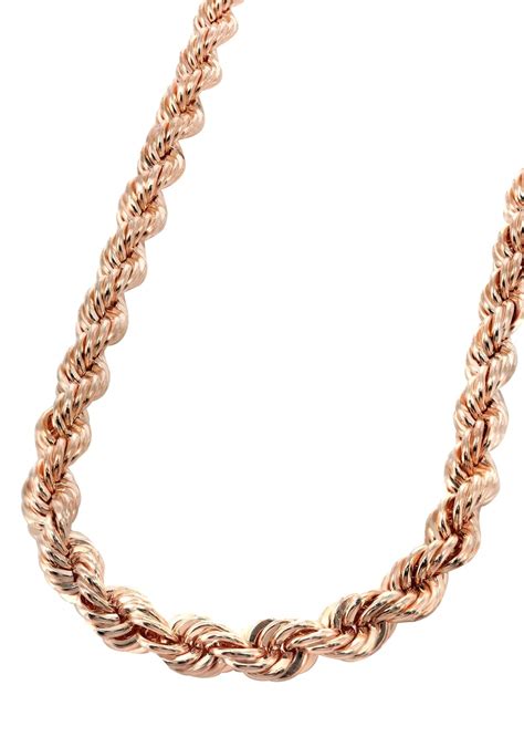 14K Rose Gold Chain - Solid Rope Chain – FrostNYC