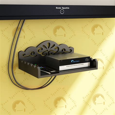 Home Engineered Wood Set Top Box Stand Wall Mount for Home Wall Shelf ...