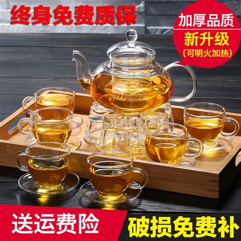 玻璃茶具加热耐高温茶壶套装花茶杯养生壶普洱茶煮冲茶器透明家用_久居玻璃茶具