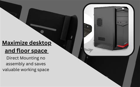 AKMOSYS Heavy Duty Adjustable Side Mounting CPU Stand Desk Suitable for ...