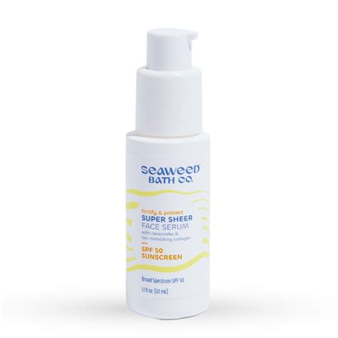 Seaweed Bath Co. Fortify & Protect Super Sheer Face Serum SPF 50 -- 1.1 ...