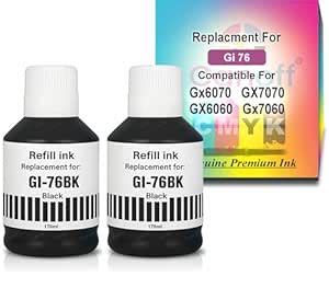 CANOFF GI-76 GI 76 GI76 Refill Ink Bottle Compatible for GX6070, GX7070 ...