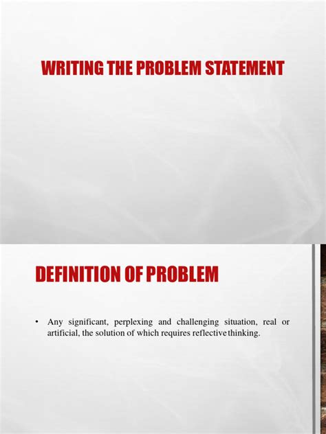 Image result for How to Write a Problem Statement