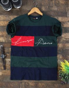 Lauren Adams Colorblock Men Round Neck Dark Green T-Shirt - Buy Lauren ...