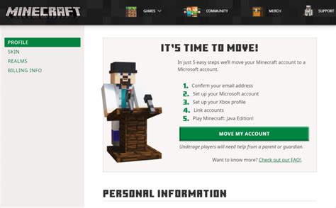 Image result for Minecraft Java Account Migration