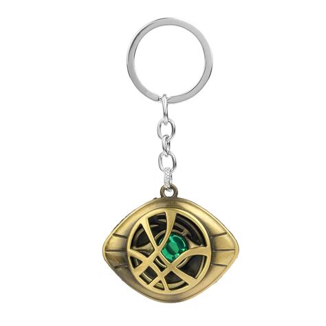 Gold Craft Doctor Strange Eye of Agamotto Infinity Stone Alloy Keychain ...