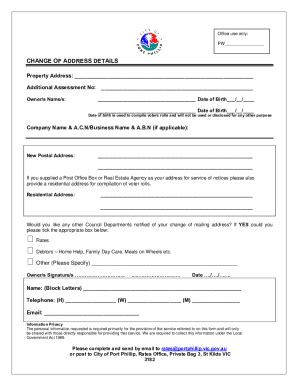 Image result for Address Change Request Form