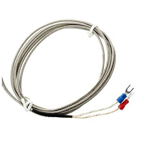 2M Wire Temprature Sensor Earth Thermocouple Probe J Type 205mm x 1.5m ...