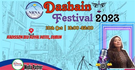 Dashain celebration 2023 , Radisson Blu Royal Hotel, Dublin, 10 October ...