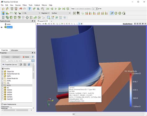 Image result for ParaView Min Max Labels