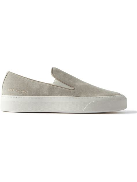 Common Projects - Suede Slip-On Sneakers - Gray Common Projects